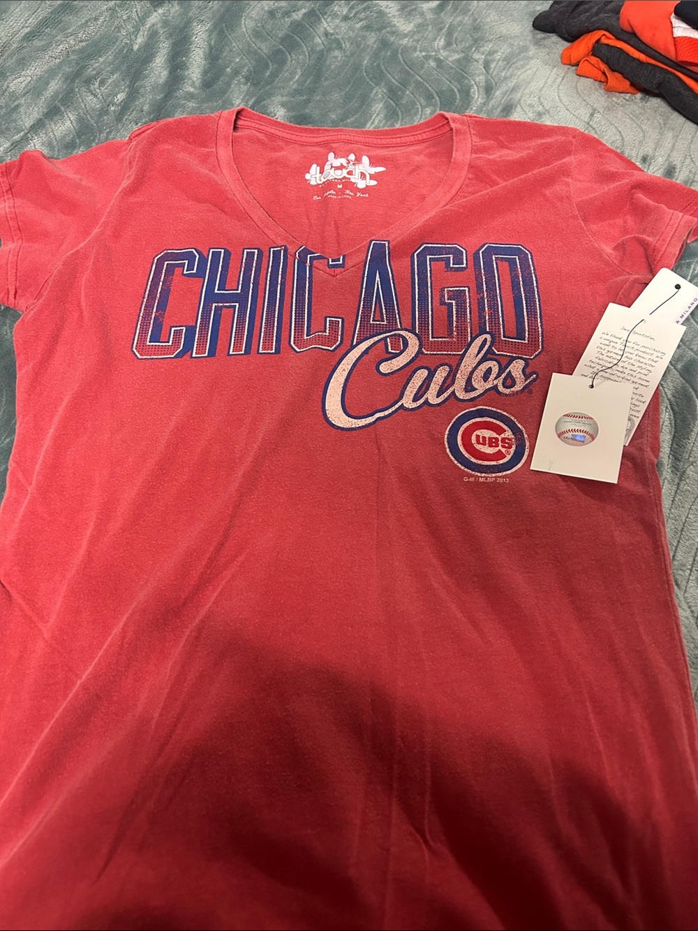 Touch by Alyssa Milano Red Chicago Cubs Short Sleeve Tee